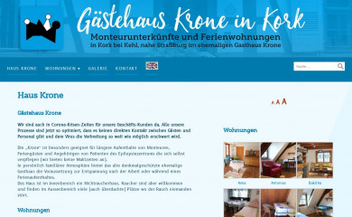 gaestehaus-krone-kork.com screenshot