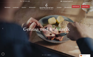 gafringwirt.at screenshot