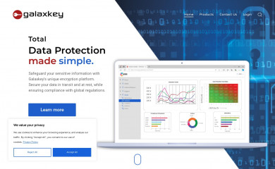 galaxkey.com screenshot