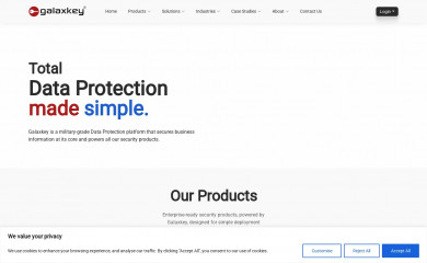 galaxkey.com screenshot