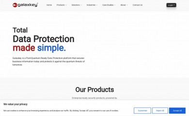 galaxkey.com screenshot