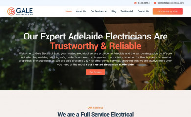 galeelectrical.com screenshot