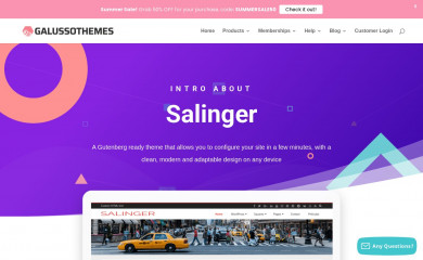 https://galussothemes.com/wordpress-themes/salinger screenshot