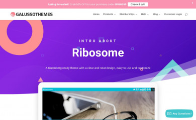 https://galussothemes.com/wordpress-themes/ribosome screenshot