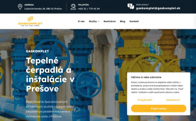 gaskomplet.sk screenshot