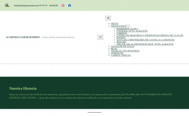 gasparromeroacademia.com screenshot
