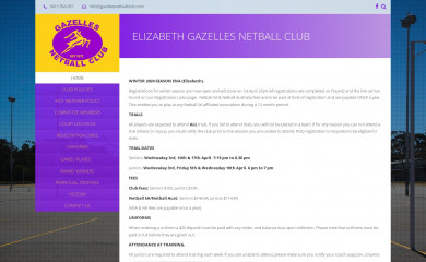 gazellesnetballclub.com screenshot