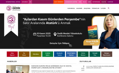 gedik.edu.tr screenshot