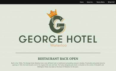georgehotelwaterloo.com.au screenshot