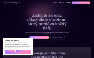 geminidigital.sk screenshot