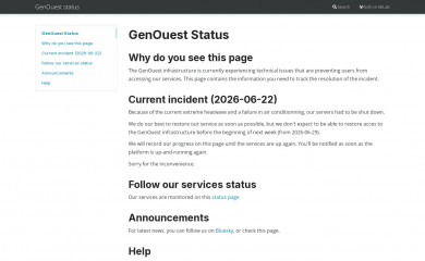 genouest.org screenshot