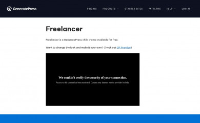 https://generatepress.com/freelancer/ screenshot