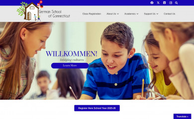 germanschoolct.org screenshot