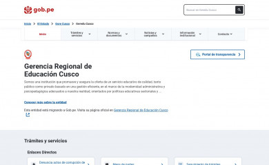 gereducusco.gob.pe screenshot