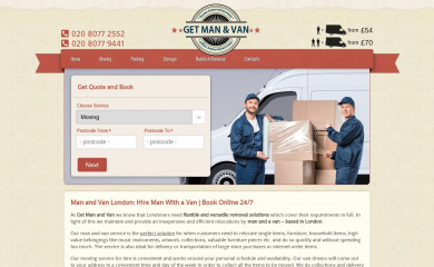 getmanandvan.co.uk screenshot