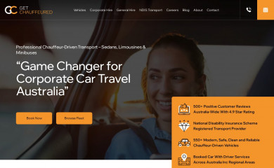 getchauffeured.com.au screenshot