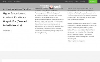 geu.ac.in screenshot