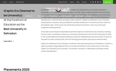 geu.ac.in screenshot