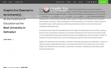 geu.ac.in screenshot