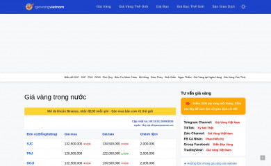 giavangvietnam.com screenshot