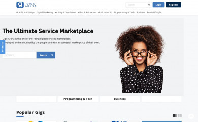 gigsarena.com screenshot