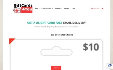 giftcards4you.com screenshot