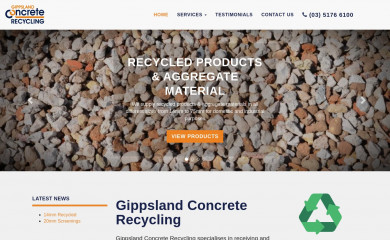 gippslandconcreterecycling.com.au screenshot