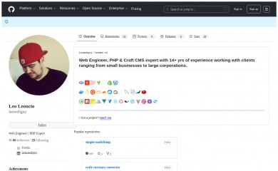 https://github.com/leowebguy screenshot