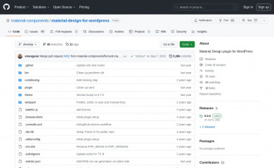 https://github.com/material-components/material-design-for-wordpress screenshot