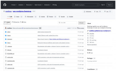 Sass WordPress Bootstrap screenshot