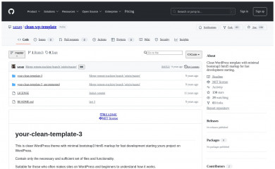 https://github.com/saxap/clean-wp-template screenshot