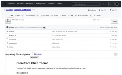 Storefront Child Theme screenshot