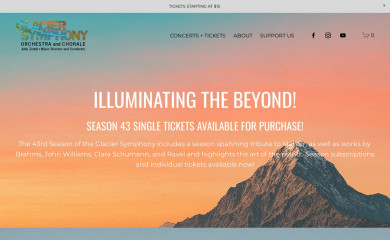glaciersymphony.org screenshot