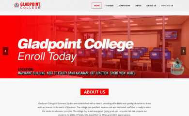 gladpointcollege.ac.ke screenshot