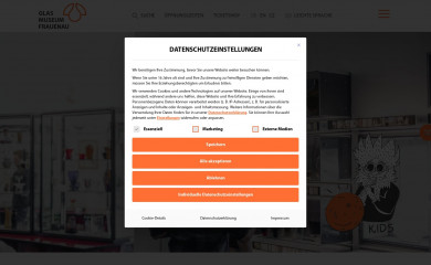 glasmuseum-frauenau.de screenshot