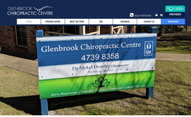 glenbrookchiropractic.com.au screenshot
