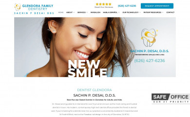 glendorafamilydentistry.com screenshot
