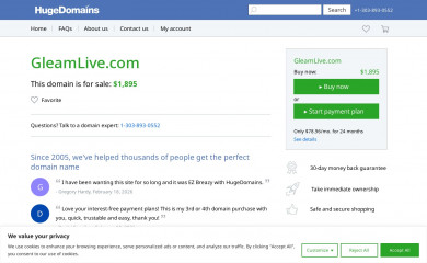 gleamlive.com screenshot