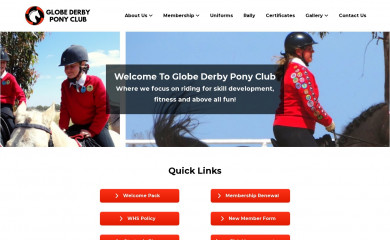 globederbyponyclub.com.au screenshot