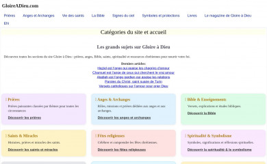 gloireadieu.com screenshot