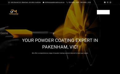 gmpowdercoating.com.au screenshot