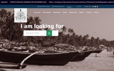 goa.gov.in screenshot