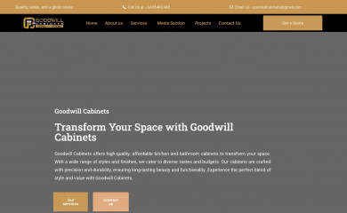 goodwillcabinets.com.au screenshot