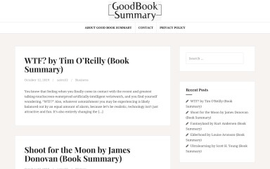 http://goodbooksummary.com screenshot