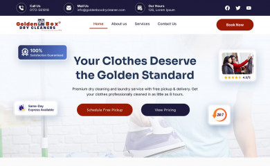 goldenboxdrycleaners.com screenshot