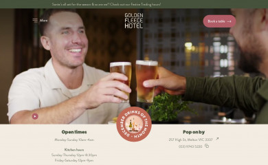 goldenfleecehotel.com.au screenshot