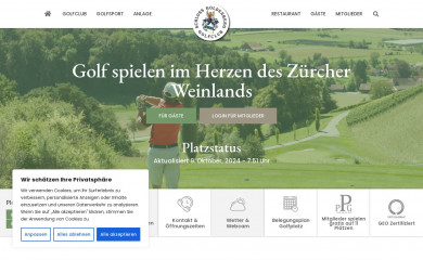 golfclubschlossgoldenberg.ch screenshot