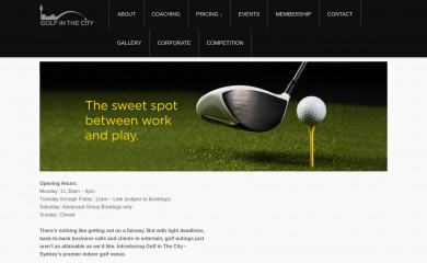 golfinthecity.com.au screenshot