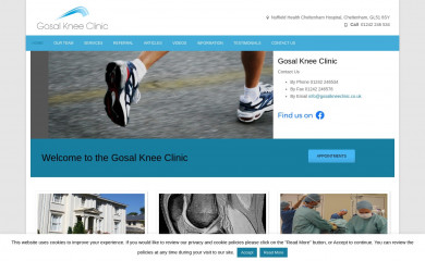 gosalkneeclinic.co.uk screenshot