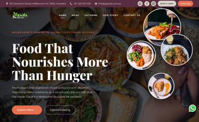 gopalspurevegetarian.com.au screenshot